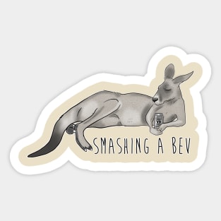 Smashing a Bev Sticker